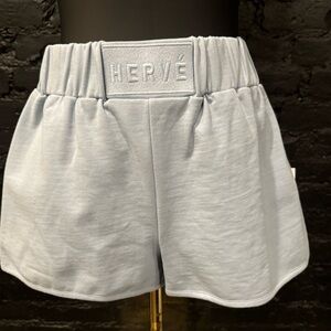 Herve Leger sweat shorts steel blue size XL NWT